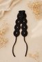 Black Hand Knitted Hair Band with Adjustable Ties Women's Bohemian Bandana Hair Accessory - 3