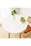 1. Outdoor side table waterproof round tablecloth – vinyl tablecloth suitable for patio dining – 60cm – white