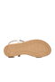 Women's White Bead Embroidered Bohemian Flip-Flop Wedge Sandals 9635 Z - 5