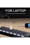 موزع USB بـ 7 منافذ مع مؤشر LED، محول USB 2.0، موزع طاقة متعدد المنافذ مع مفتاح تشغيل/إيقاف للكمبيوتر واللابتوب - 4