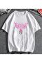 Mingalondon Melody Pink White Unisex Oversize T-Shirt - 2