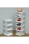 ABIN Small Shoe Rack Without Assembly, Foldable and Saving Space, Vertical Shoe Organizer for Bedroo - 4