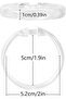 24Pcs Clear Shower Curtain Hooks, Plastic O-Ring Hangers for Bathroom Liners & Window Rods, Durable - 6