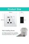 Single Switched Universal Wall Socket with USB C & USB A - 1 Gang White, Multifunctional Wall - 7
