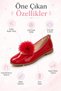 Girl's Flower Detailed Shiny Patent Leather Ballerina Evening Dress and Casual Shoes - 6