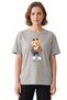 Women's Gray Jacketed Teddy Bear Printed 100% Cotton Comfortable Fit T-Shirt