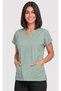 Women's V-Neck Bat Sleeve Biscuit, Mildew Green, Purple, Orange Belinda Fabric Scrubs Single Top - 2