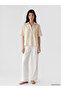 Lcw Comfort Beige Embroidered Women's Shirt - 2