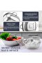 E-far 3 Pack Colander for Kitchen, Square Stainless Steel Metal Strainer Colander with Handle for Dr - 5