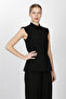 Haki̇m Collar Pleated Vest-Black - 1537100 - 7