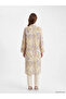 Lcw Modest Ecru Patterned Poplin Women's Shirt Tunic - 4