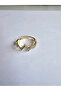 Gold Color Zircon Stone Adjustable Zigzag Ring - 2