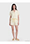 Lcw Dream Ecru Bow Patterned Maternity Pajama Set