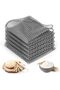 Dough Cleaning Cloth, Mesh Dishcloth Microfiber Dishwashing Rag for Bowls Dishes Sinks Stove Tops, N