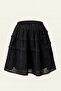 Black Double-Breasted Collar Flared Skirt Adjustable Strap Cotton Woven Top and Bottom Set 60-43 50-65 - 7
