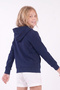 Girl's Printed Kangaroo Pocket Long Sleeve Hooded Sweatshirt - 4