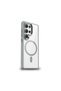 Galaxy S25 Ultra Case Magsafe Transparent Back Face Camera Raised Silicone - 3