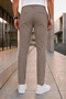 Men's Mink Relaxed Fit Elastic Waist Lace-Up Side Pocket Jogger Fabric Trousers - 3