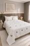 Gardenlove Embroidered Chenille 3-Piece Double Bedspread Gray