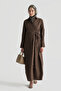 Lacing Detailed Dress Cocoa - 2