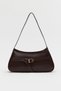 Buckle Detailed Minimalist Trend Model Zippered Women's Shoulder and Baguette Bag