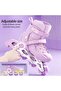 Adjustable Roller Skates for Kids, Double Roller Illuminating Skates with All Wheels Light up Fun Il - 4