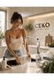Square Kitchen Faucet 360 °   Swivel Spout Hot and Cold Modern Kitchen Sink Faucet - 8