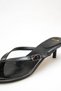 Women's Flip-Flop Detailed Buckle Heeled Sandals Black Yanki - 5