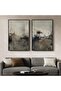 مجموعة سيجن تاتش البيضاء المحايدة المجردة من قطعتين مقاس 30×40 سم مع إطار خارجي، لغرفة النوم