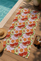 Orange Cream Citrus Slice Patterned 70X150 Beach Towel - Cotton Bath Towel - 3