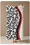White Black Leopard and Red Wave Patterned 70X150 Beach Towel - Cotton Bath Towel - 4