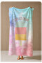 Pastel Batik Geometric Summer Slogan 70X150 Beach Towel - Cotton Bath Towel - 4