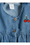 Trendlucky Embroidered Baby Girl Jean Dress with Difference in Color - 4