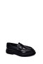 Men's Black Thick Soled Leather Loafer Wm802004Da - 7