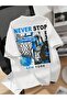 Graphic Print Drop Shoulder Women'S T-Shirt - 2