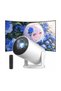 Mini Projector with WiFi 6 and Bluetooth 5.4, Portable Projector 4K Support, 5W Soundbase Speaker, Auto Vertical Keystone & 180° Rotatable Smart Projector for Home Outdoor Movie, HY300Pro+
