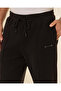 Men Black Plain Bonded Lounge Bottom - 4