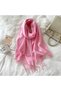 Women's silk scarf 210x70cm royal blue elegant soft winter. - 2