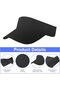 Women's sun hat black adjustable breathable unisex golf/tennis. - 2