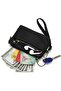 Women's genuine leather wallet wrist strap wide opening coin. - 4