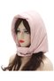 Women's winter hat hooded scarf balaclava brimless soft warm. - 3