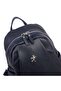 Multi-Pocket Simple and Stylish Women's Backpack Navy Blue Victoria - 2
