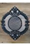French Lace Runner and Supla Set for 6 People Black - 5