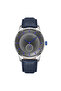 Men's Stainless Steel Watch, Blue Leather Band | Trn-M43s