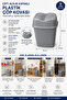 🗑️   5 Liter Glossy Anthracite Plastic Trash Can |   Double Opening Cover |   18X14X27 cm