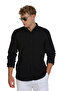 Black Comfort Fit Striped Button-Down Collar 100% Cotton Long Sleeve Casual Shirt - 3