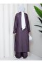 Meleni Women's Button Detailed Long Tunic and Trousers Plus Size Denim Two-Piece Set - 2