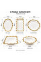 5-Piece Gold Detailed Presentation Set – Stylish White Ceramic Serving Plates and Bowls – Set for Breakfast, Snacks, Appetizers, and Treats - 2