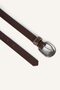 Women's Embroidered Metal Buckle Faux Leather 2-Piece Jean Belt H7542Axns - 3