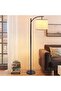 Modern Gold Floor Lamp | Fabric Shade Metal Standing Lamp for Living Room, Lounge & Bedroom | LGY-99018 - 4